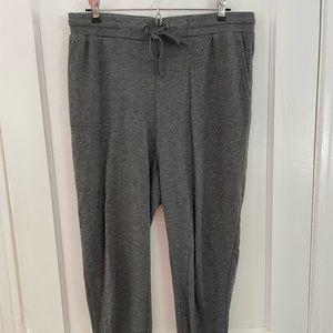 Jane and Delancey grey cozy joggers.